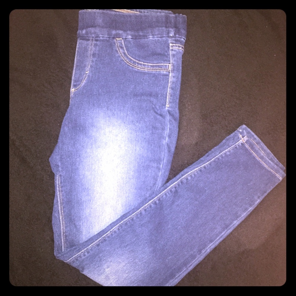 Blue skinny stretch jeans